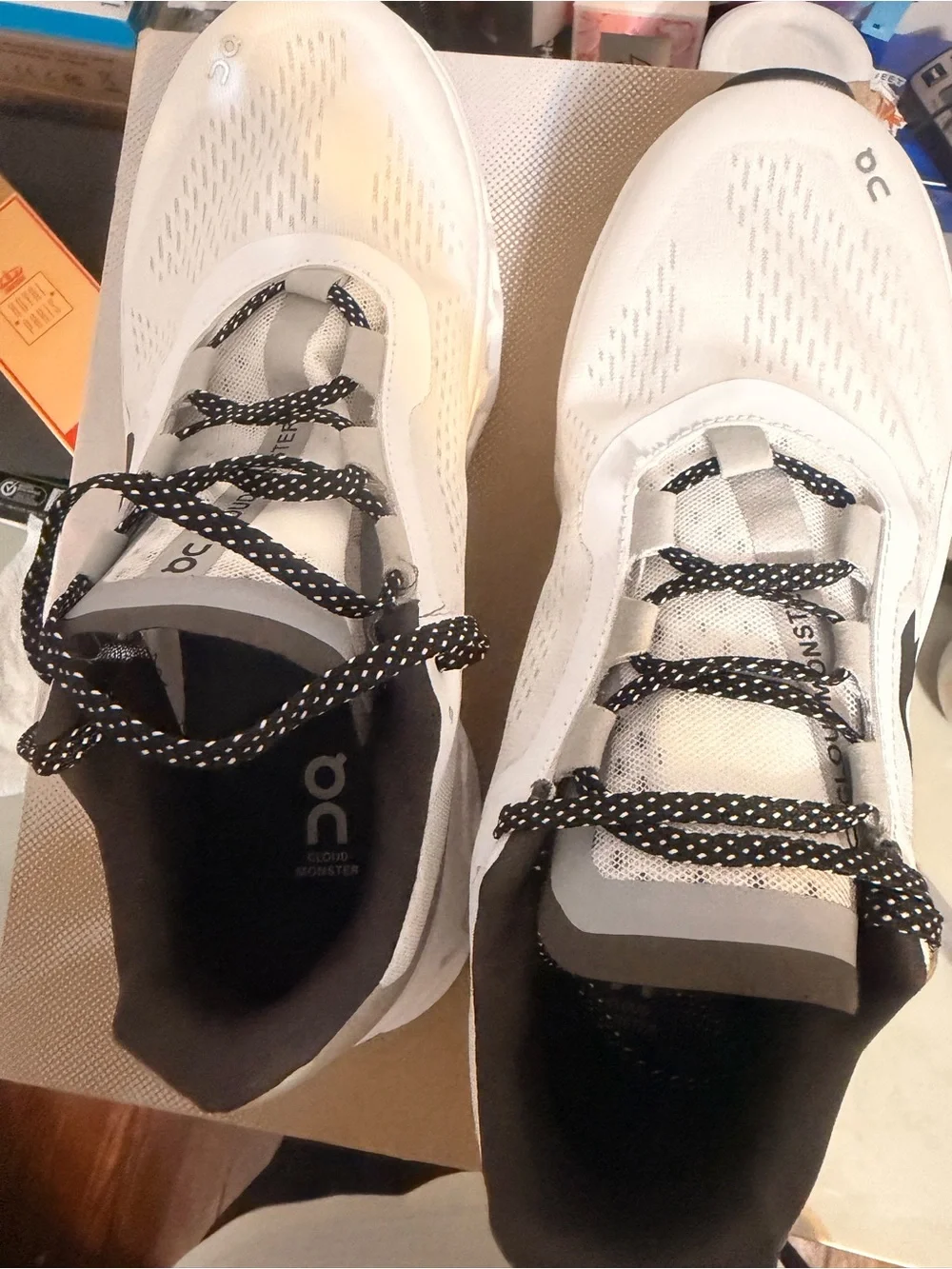 On Running White and Black CloudTec Sneakers